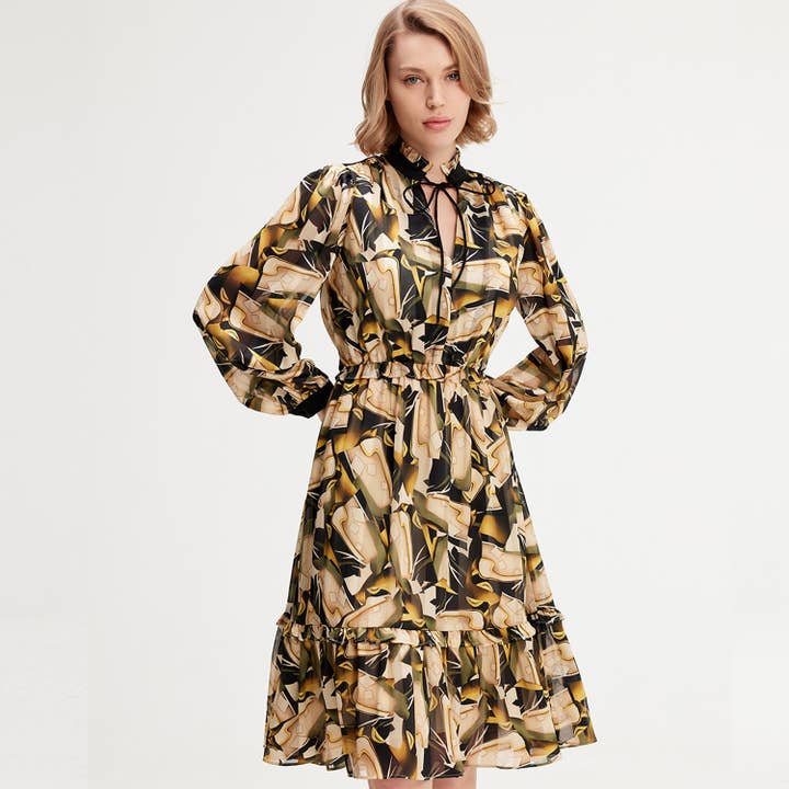 Smart and Joy – wholesale Dress – Women's – Graphic print tunic dress8