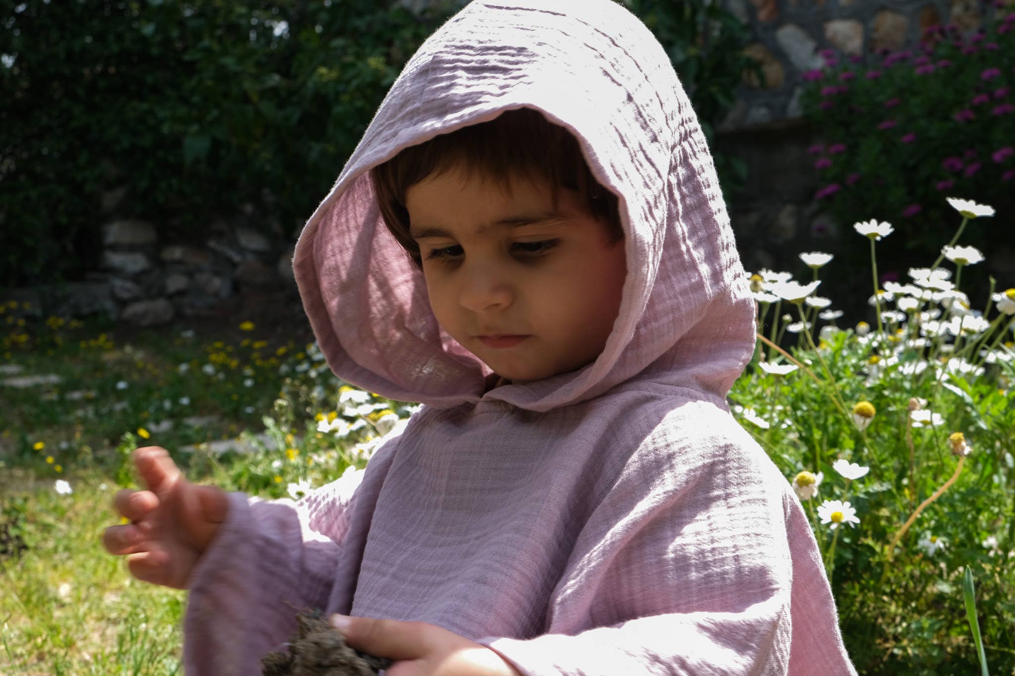 TwoMamas - Wholesale Poncho Towel - Kids & Baby - BABY   BATH TOWEL - ORGANIC MUSLIN  PONCHO - LILAC PURPLE4