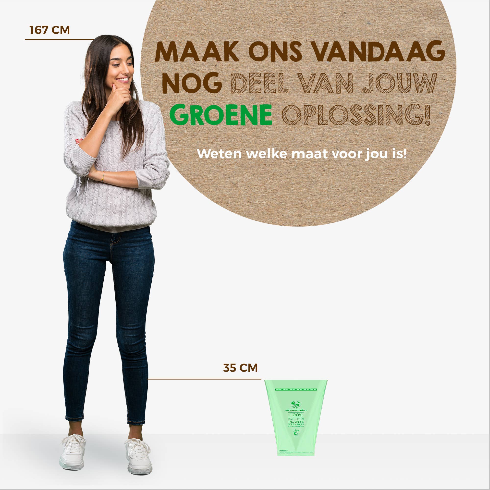 Mr. Green Mind – Großhandel Mülleimer/Papierkorb – 6 Liter kompostierbare Biobeutel, 150-teiliger Spender4