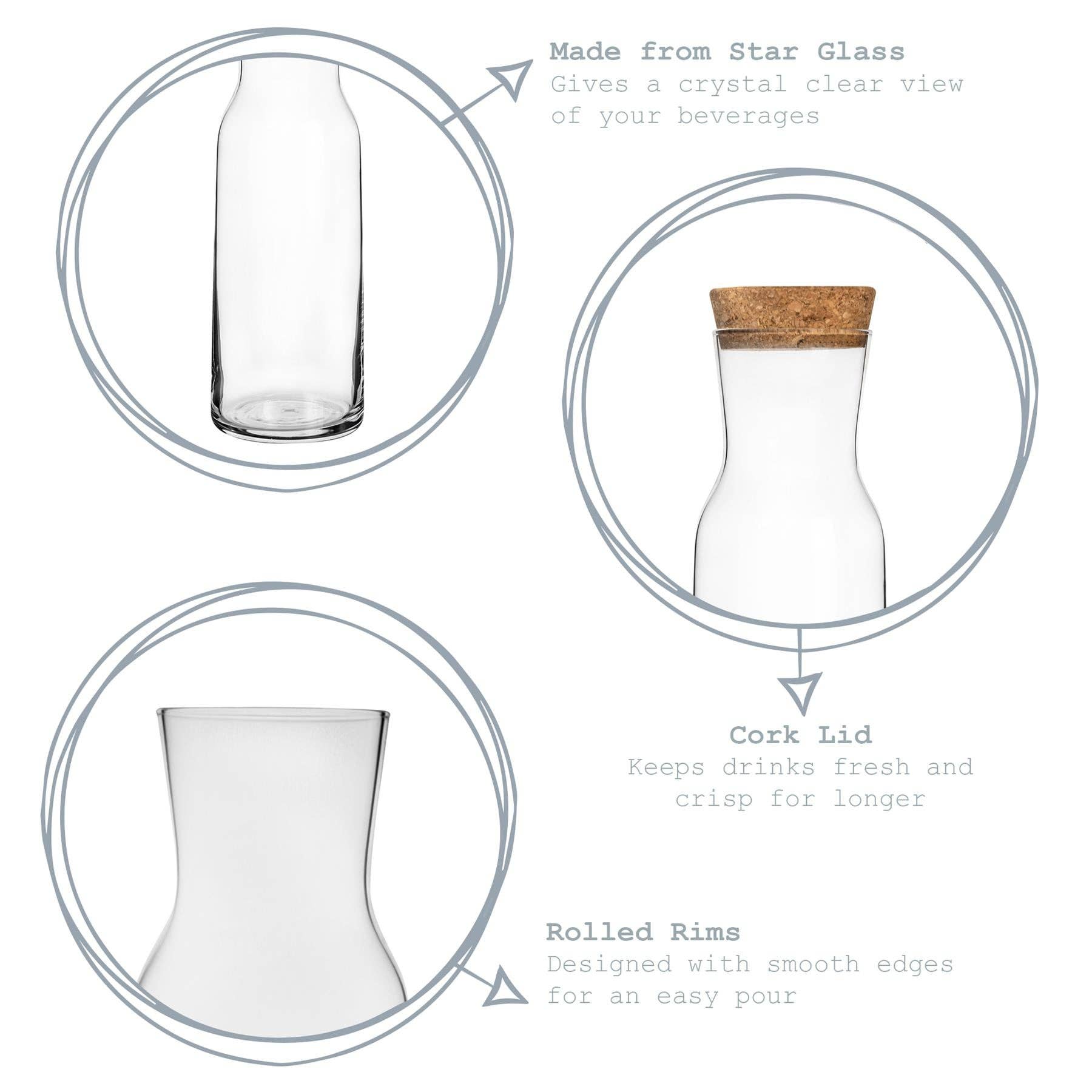 Rinkit Ltd – wholesale Carafe – Bormioli Rocco Aquaria Glass Water Carafe Lid Clear 1.2L1