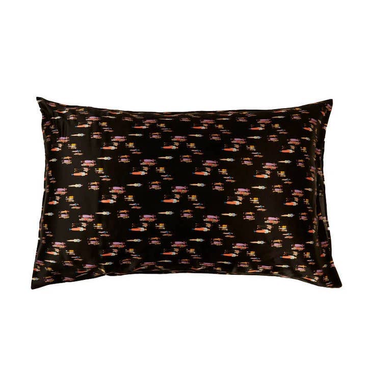 People Print Onyx Pillowcase for wholesale by Gilded Fox Silk