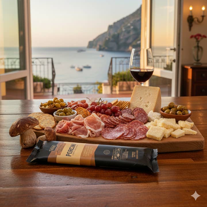 Cured Porcini Pork Salami: Mushroom-Infused, Italian-Flavor for wholesale by MeatCrafters Inc.