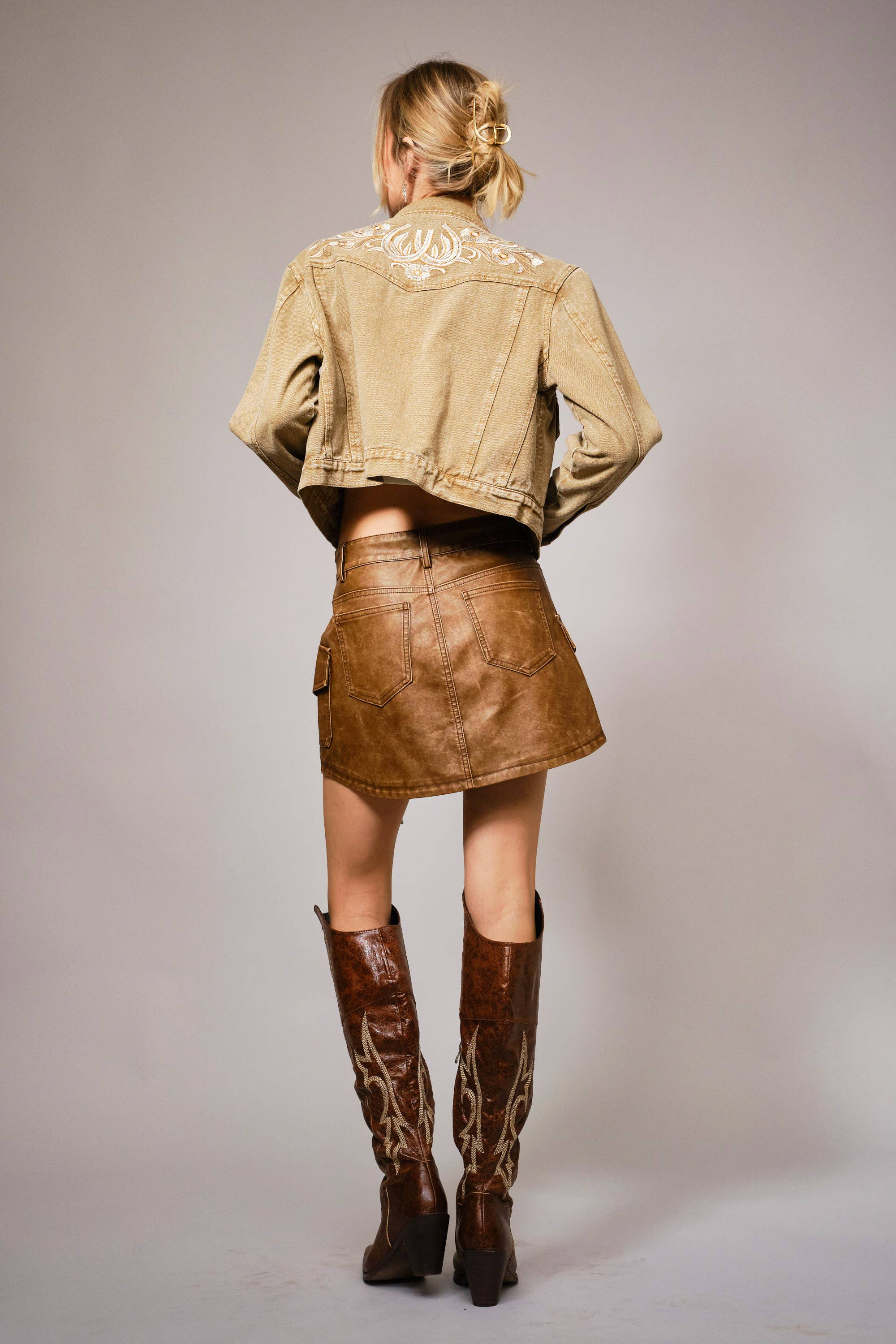 Blue B - Wholesale Denim Jacket - Women's - 23501J - Garment Washed Embroidered Denim Jacket5