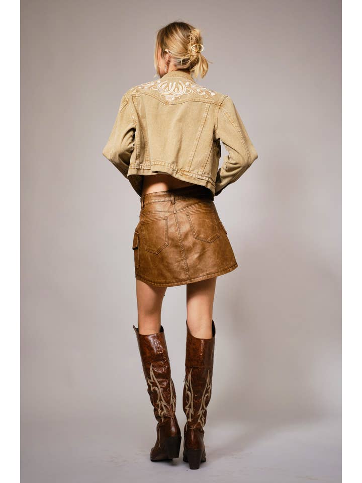 Blue B - Wholesale Denim Jacket - Women's - 23501J - Garment Washed Embroidered Denim Jacket5