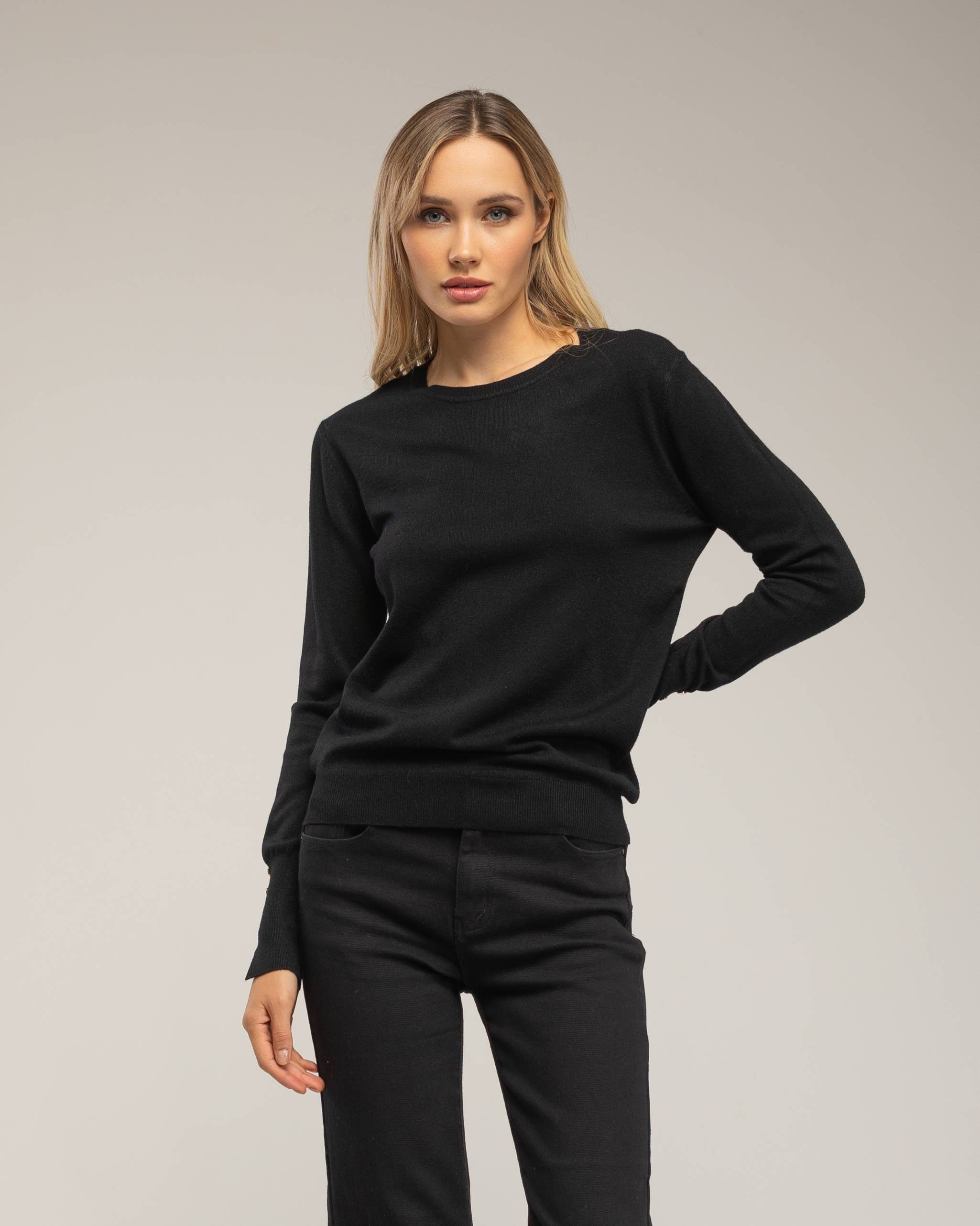 Tantra - Wholesale Knit Sweater - Women's - Fine knit sweater with wool, round neck16