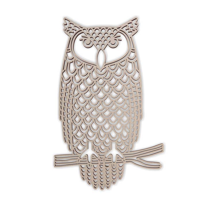 Wooden Owl Decor Artwork Cutout for Wreaths, Crafts for wholesale by Jess and Jessica