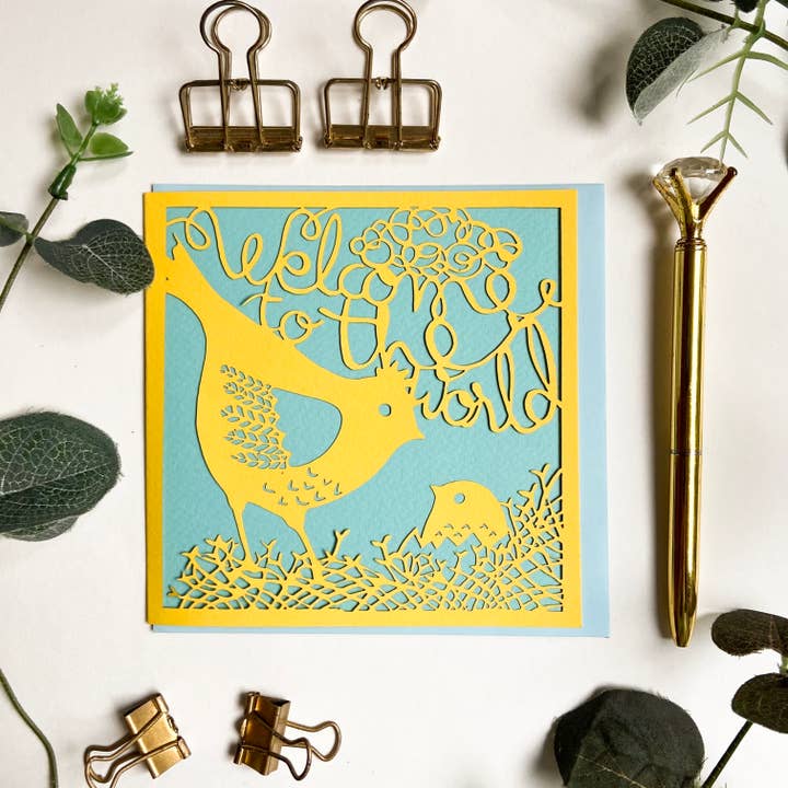 Welcome to the world card, New baby card, Arrival card for wholesale by Chow's Stories
