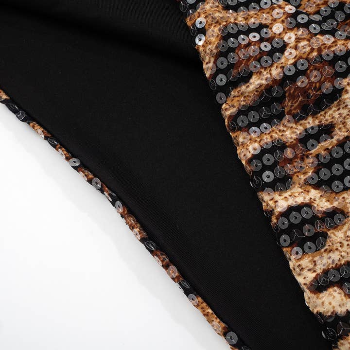 BELLISSIMA FASHION - Wholesale Dress - Women's - Leopard Print Halterneck Backless Bodycon Mini Dress(C)6