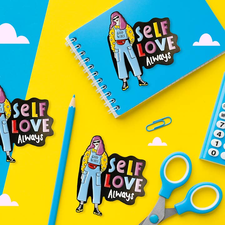 Neha Lee Designs - Wholesale Lapel Pin/Button - Self love always enamel pin4