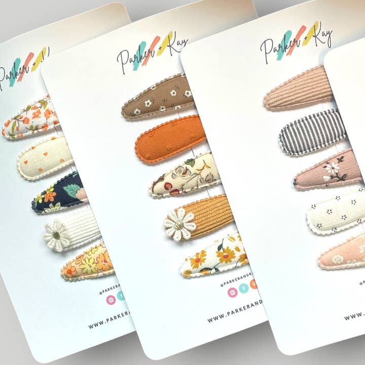 Parker and Kay Collective - Wholesale Hair Clip - Kids - Mystery Bag | Fabric Snap Clips11