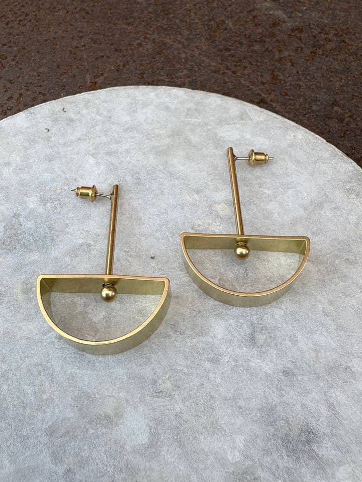 Kinetic half circle bar studs for wholesale by Modern Madini