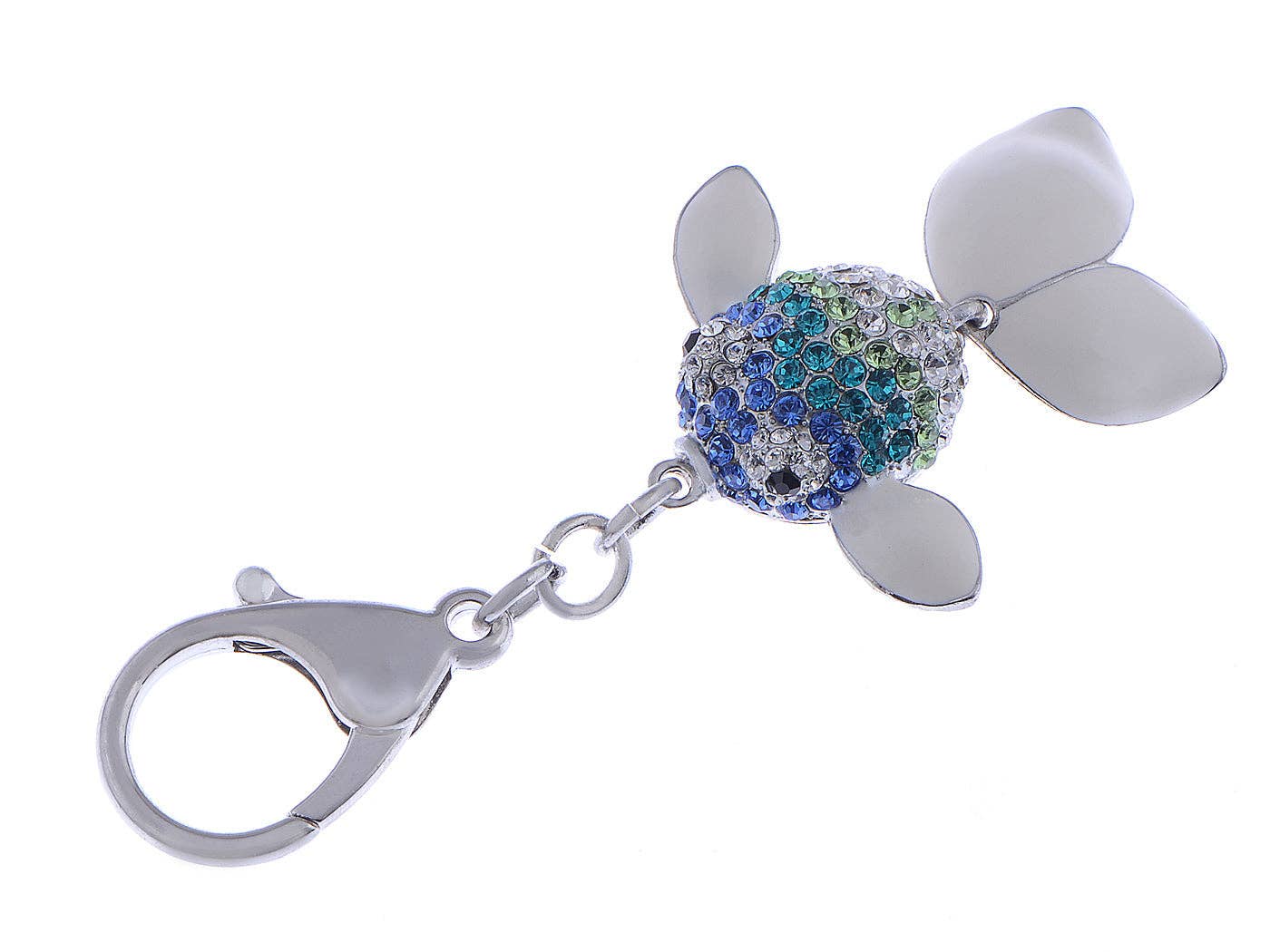 AK Brand – Porta-chaves - Mulher por atacado – Chaveiro Swarovski Crystal Fire Opal Angel Piranha Peixe12