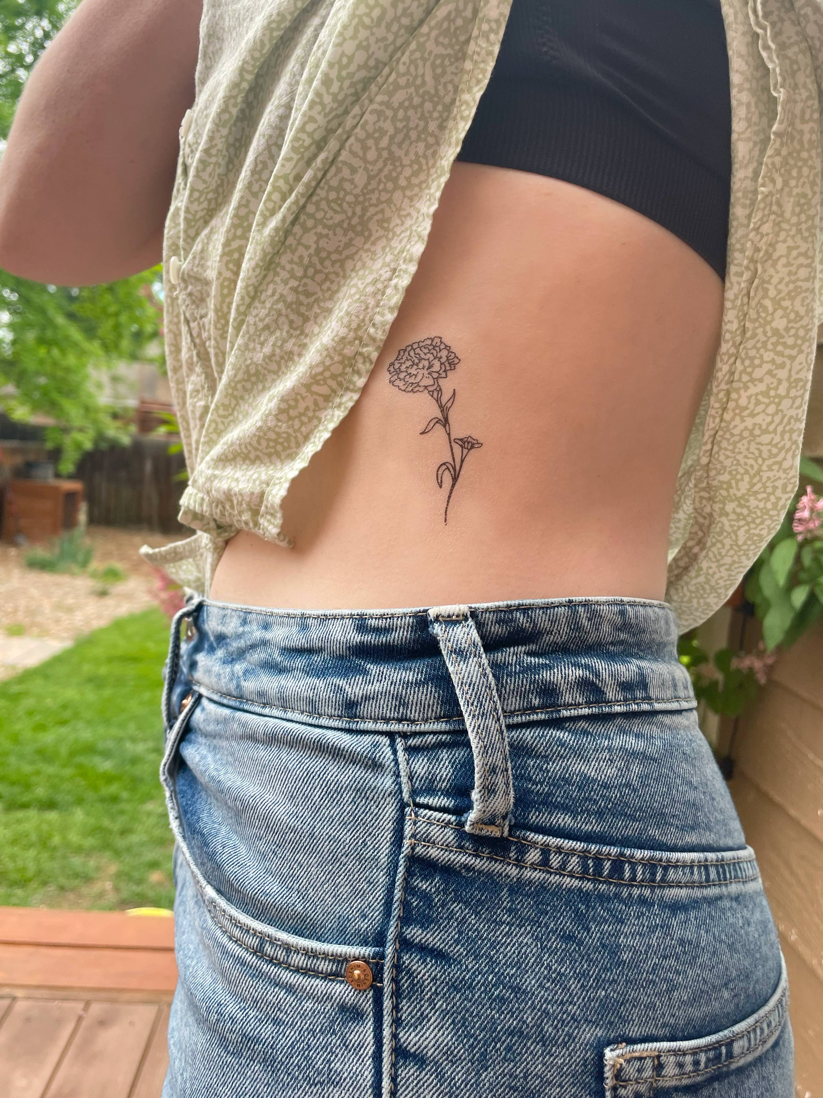 Saint Tattoos - Wholesale Temporary Tattoo - October Birth Flower - Marigold Temporary Tattoos4