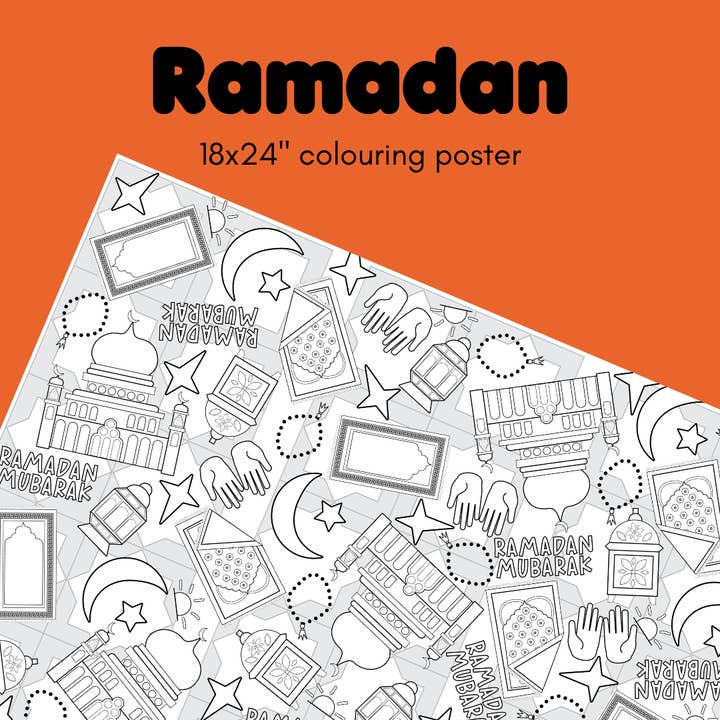 Ramadan Mini Colouring Poster for wholesale by Crafternoon