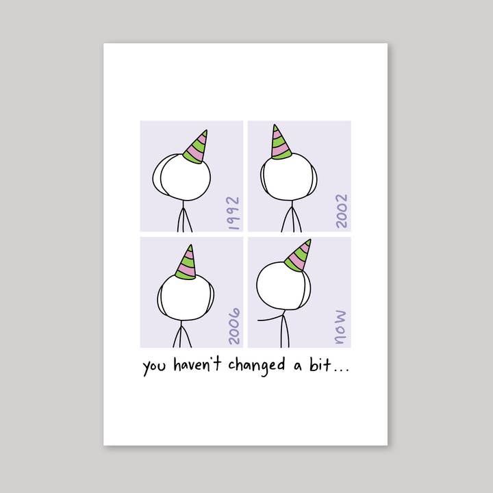 You Haven't Changed a Bit Greeting Card for wholesale by Icon