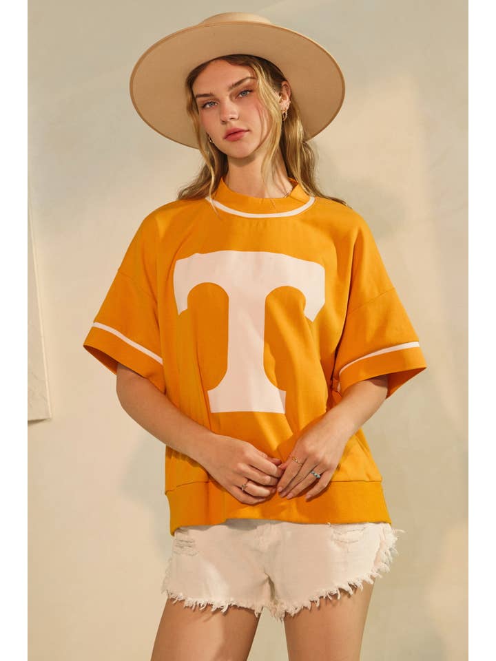 Oddi - Wholesale Sweatshirt - Women's - Oversized Game Day Short-Sleeve Sweatshirt