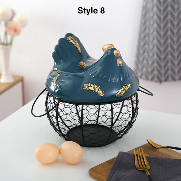 Homerely (We Cover All Import Duties) – Engroshandel Æggebæger/holder – Keramisk æg Opbevaring Basket7