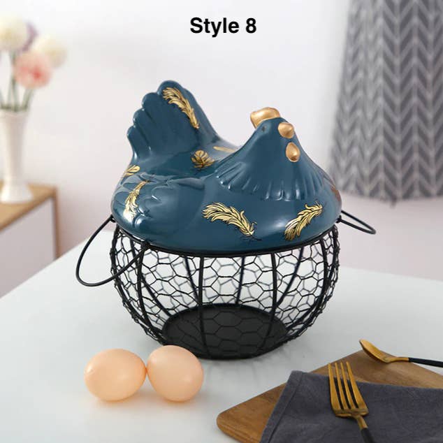 Homerely (We Cover All Import Duties) – Engroshandel Æggebæger/holder – Keramisk æg Opbevaring Basket7