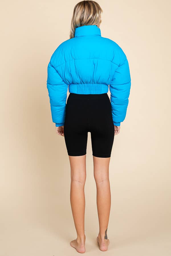 ANWND - Wholesale Puffer Jacket - Women's - 2456-HIGH NECKLINE FRONT ZIPPER CORSET PUFFER JACKET5