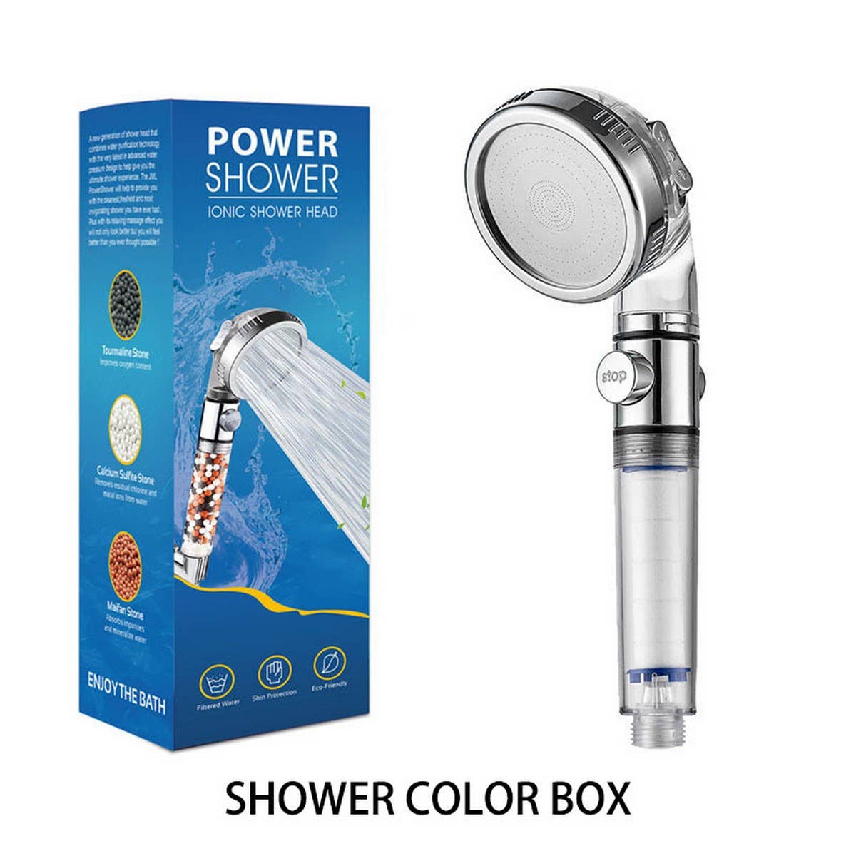 ACCITY - Wholesale Shower Head - THREE-SPEED WATER FILTER SHOWER HEAD WITH BOOSTER_CWASC17035