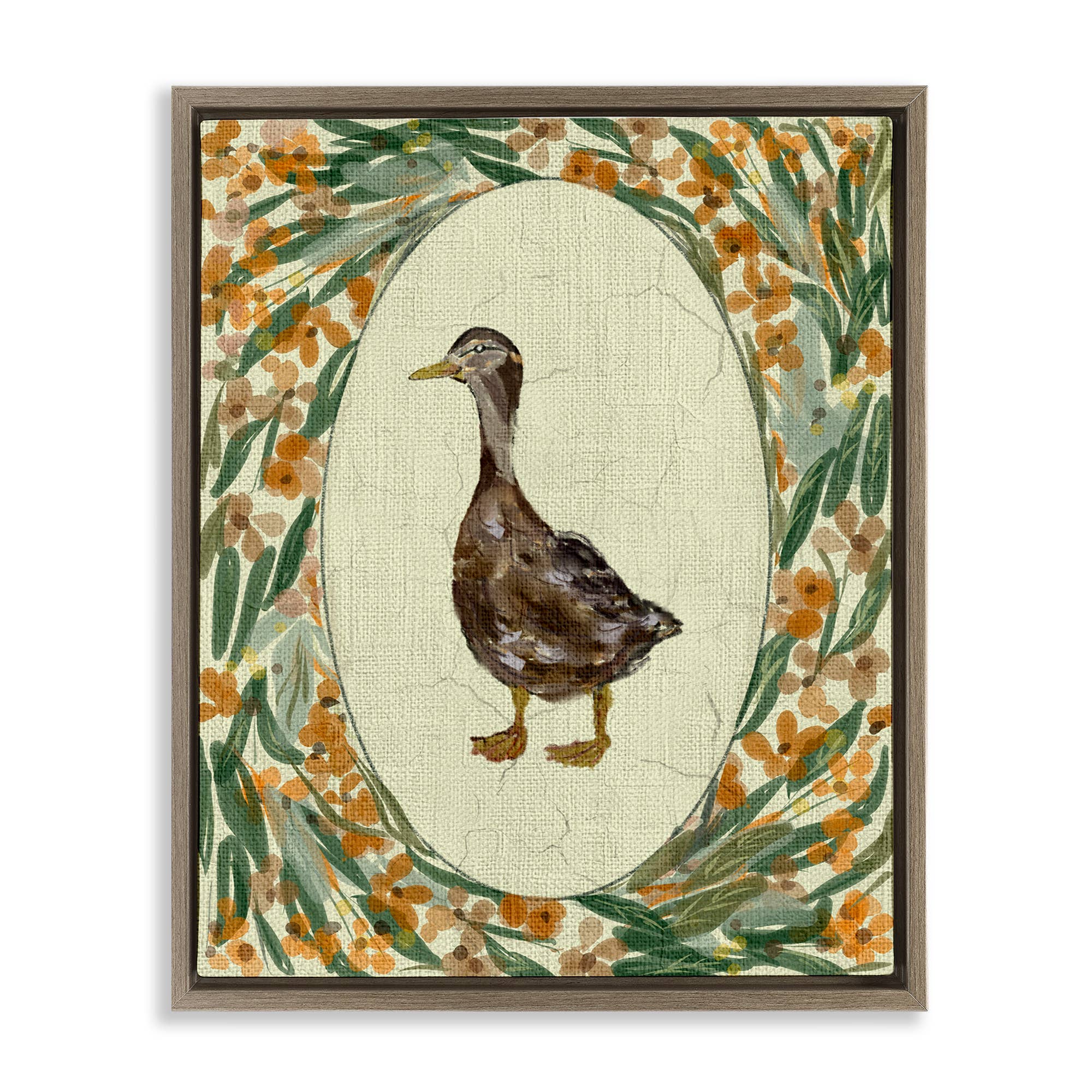 Stupell Industries – wholesale Wall sign – Traditional Floral Duck Portrait - Framed Wall Art23