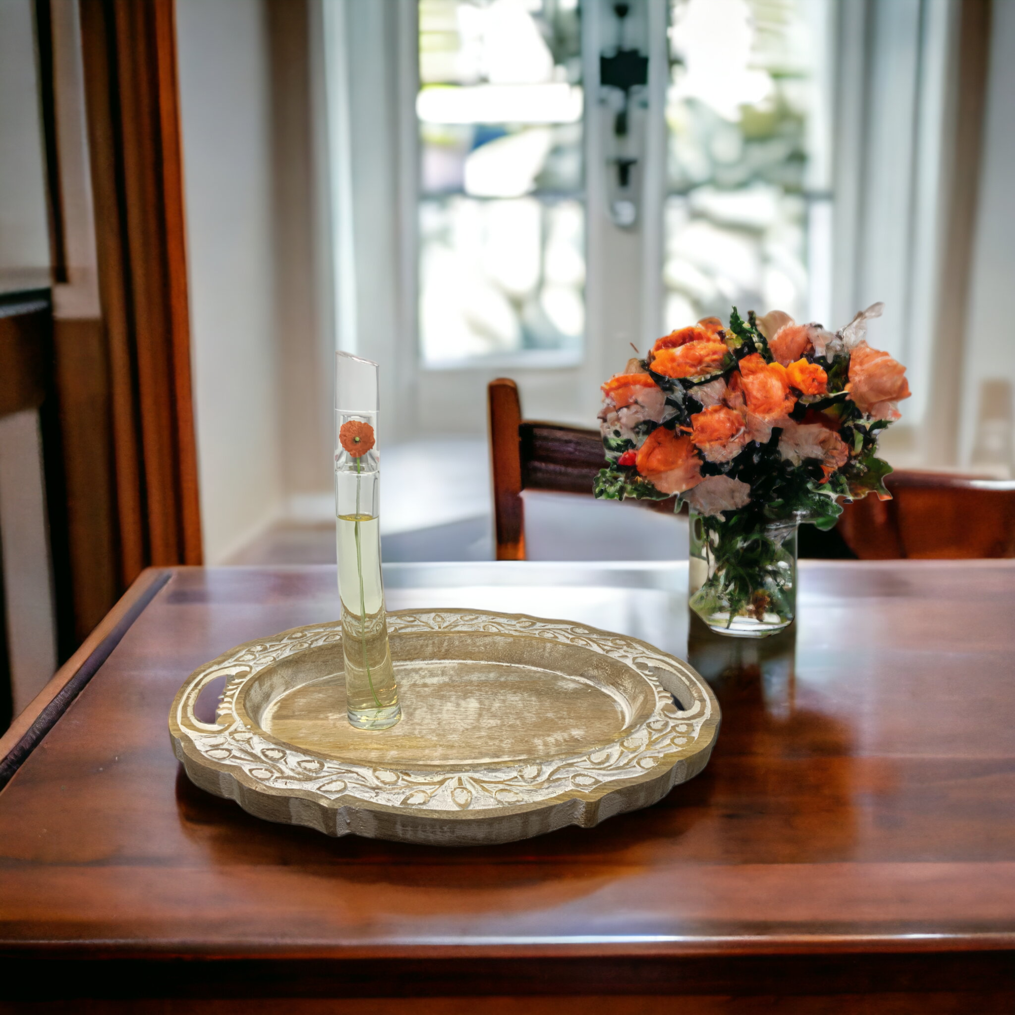 Wilco Home – Engroshandel Pyntebakke – Håndskåret massivt mangotræ Boutique-bakke24