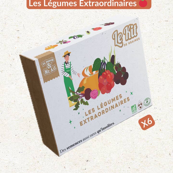 Le Verdure Straordinarie - Kit di giardinaggio tematico per la vendita all'ingrosso da parte di Dr. Jonquille & Mr. Ail