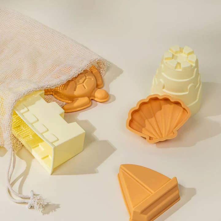 Coco Village - Wholesale Beach/pool toy – Child & baby - Set of 5 Silicone Sand Moulds For The Beach1