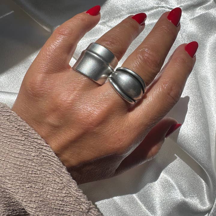 Christina Christi - Wholesale Cocktail/Statement Ring - Modern Adjustable Rings – Wide Rings - Statement Ring Set
5