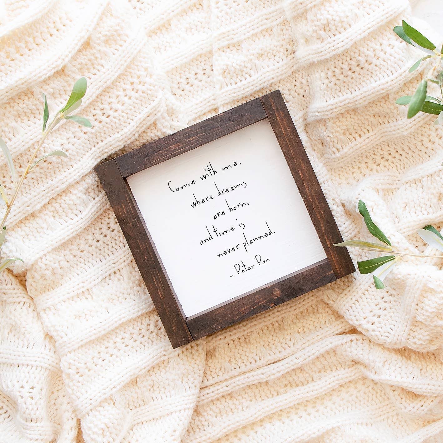 The Good Co. - Wholesale Sign - Come With Me - Peter Pan Wood Sign0