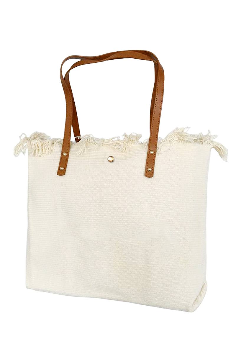 Cap Zone - Wholesale Strandtas - Eenvoudige strandtas met franjes en gevlochten rand4