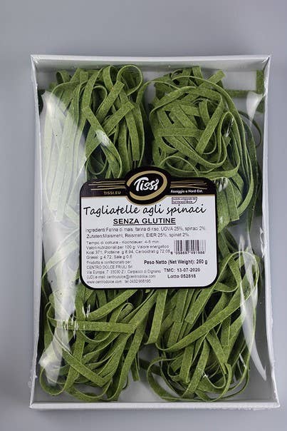 CENTRO DOLCE FRIULI – wholesale Pasta – Glutenfri Tagliatelle spenat Tissi - 250 g0