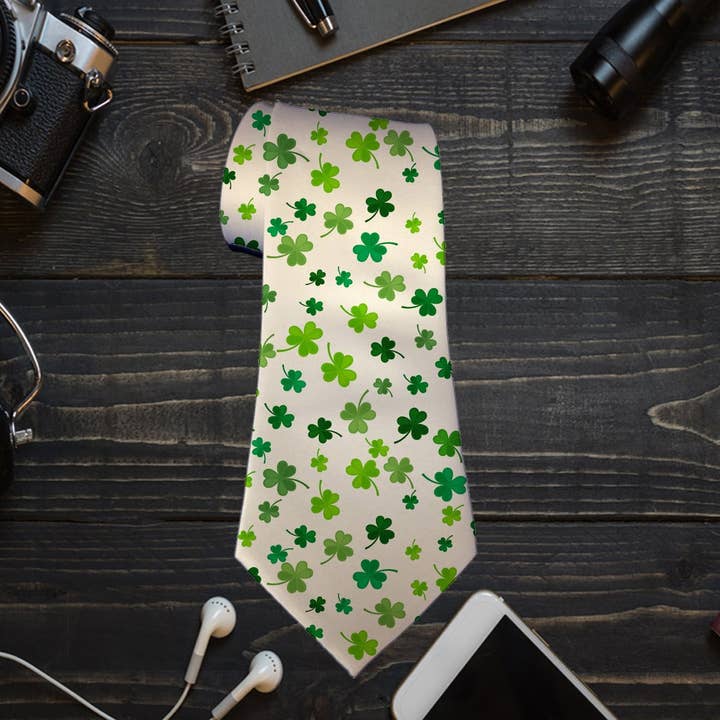 Shamrock Neck Tie for wholesale by Potter's Printing