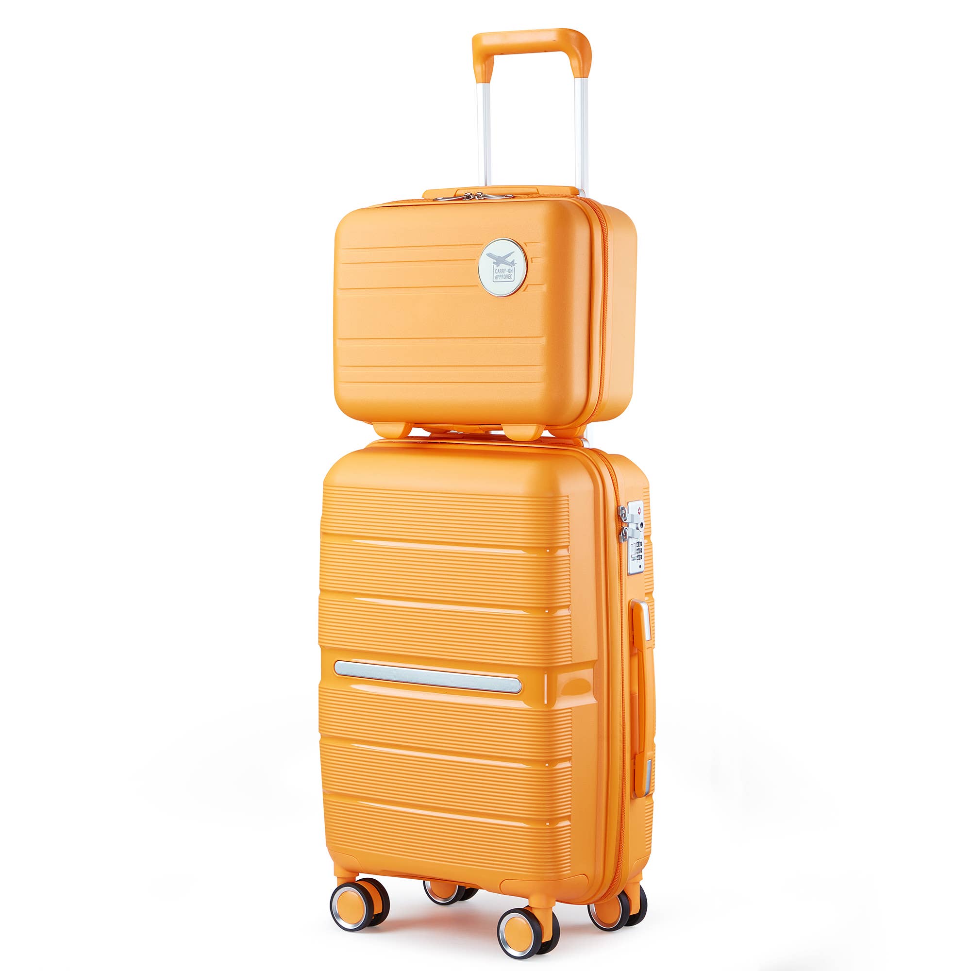 Orange Luggage Sets 4 Piece PP Lightweight Expandable Suitcase for wholesale on Faire7