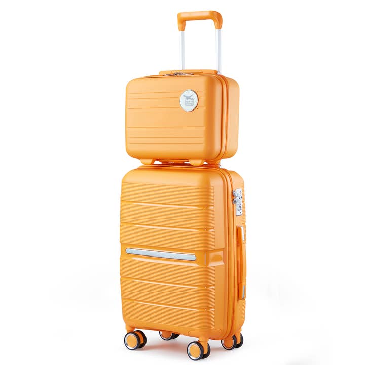 Orange Luggage Sets 4 Piece PP Lightweight Expandable Suitcase for wholesale on Faire7
