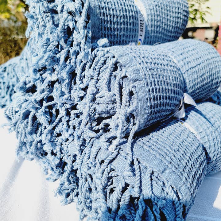 EBRU Home - Wholesale Throw Blanket - Turkish Cotton Throw Blanket – Versatile Home & Outdoor Us5