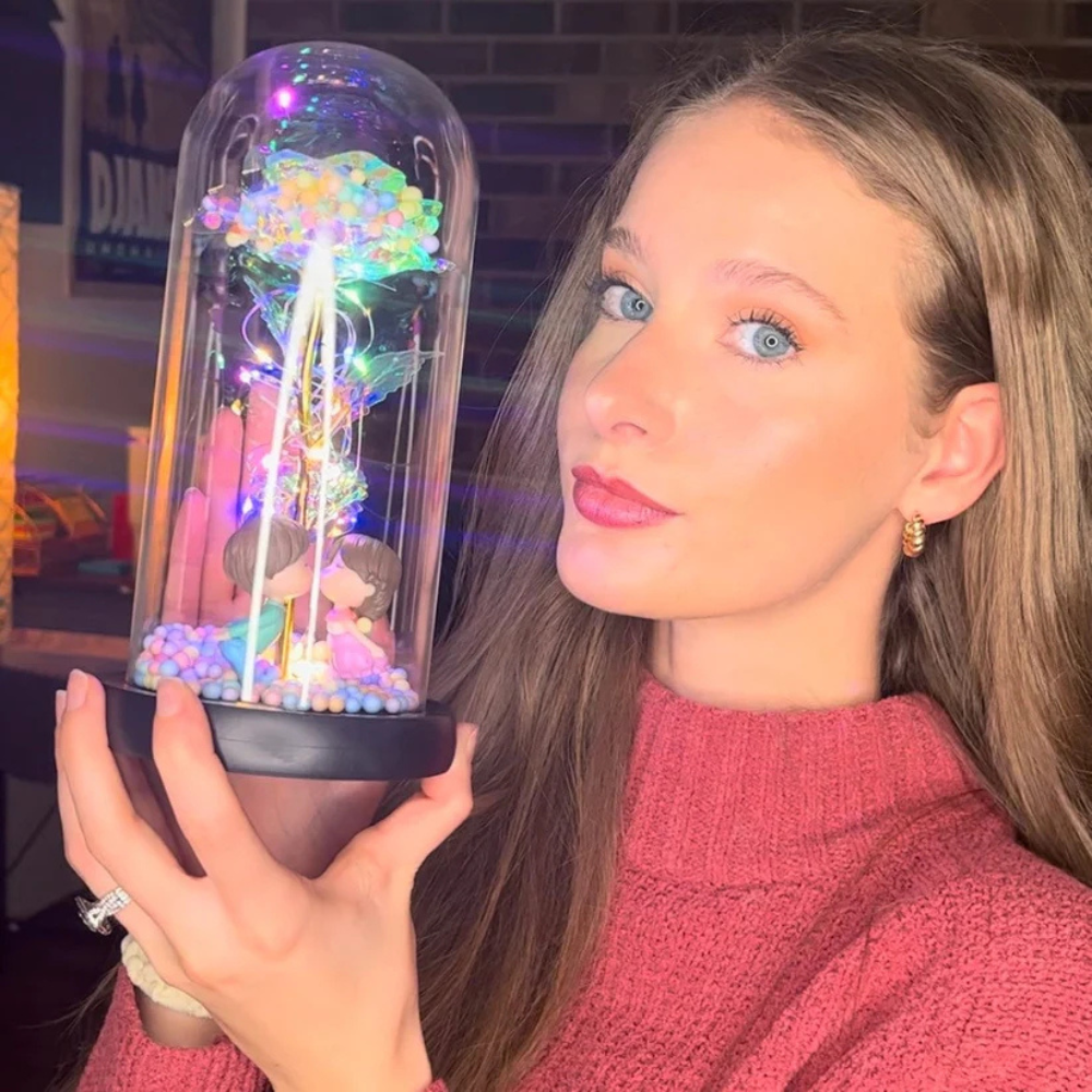 Moderny – wholesale Dekorativt bordsobjekt – Faerelle™ Glittrig Ros18