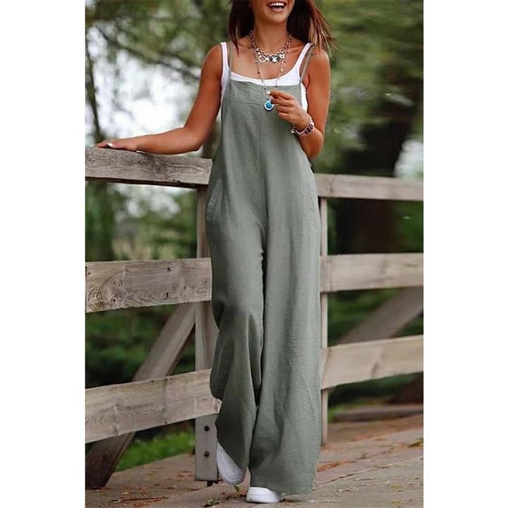 Paperdoll - Wholesale Jumpsuit - Women's - New Casual Pocket Decor Casual Suspender Jumpsuit 2