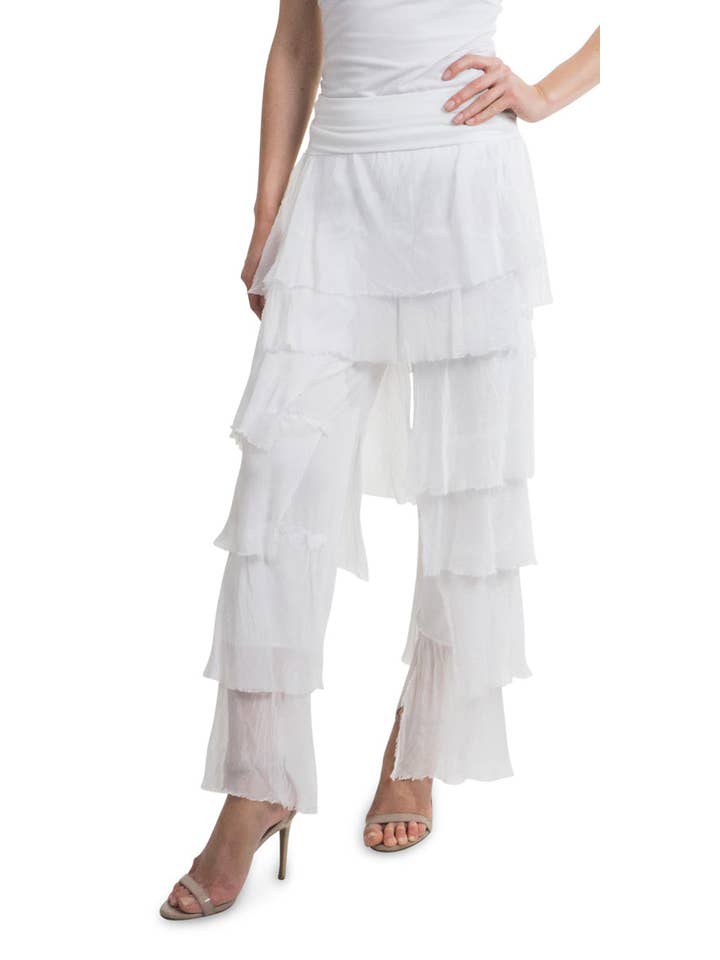 Gigi Moda - Wholesale Pants - Women's - Silk Ruffle Pant