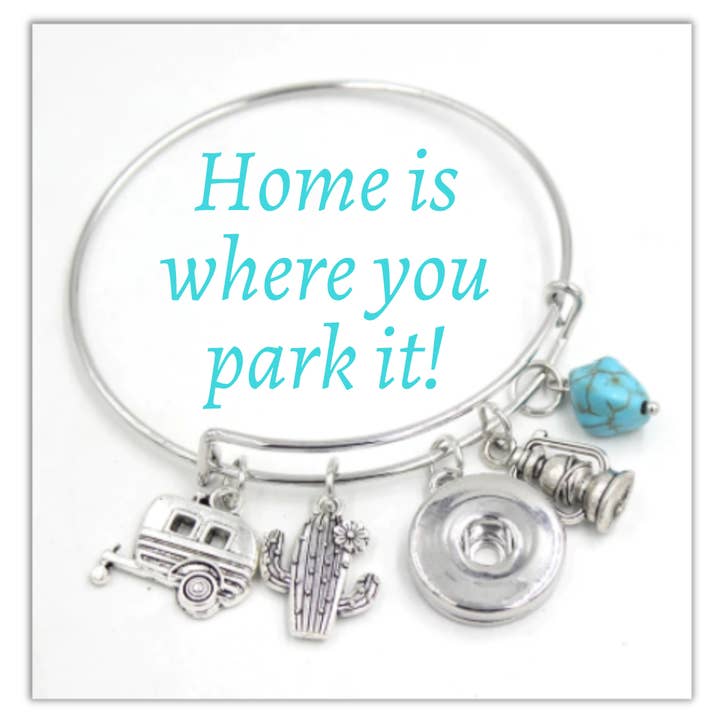 Pulsera - Camping - RV - Cactus - Temática - Pulsera de abalorios para venta al por mayor de Say It in A Snap Jewelry