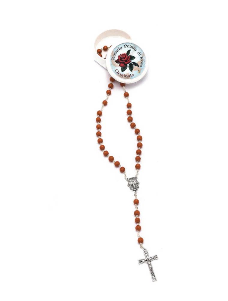 Costa Articoli Religiosi - Wholesale Prayer Beads Necklace - Real rose petal rosary mm. 6 with box