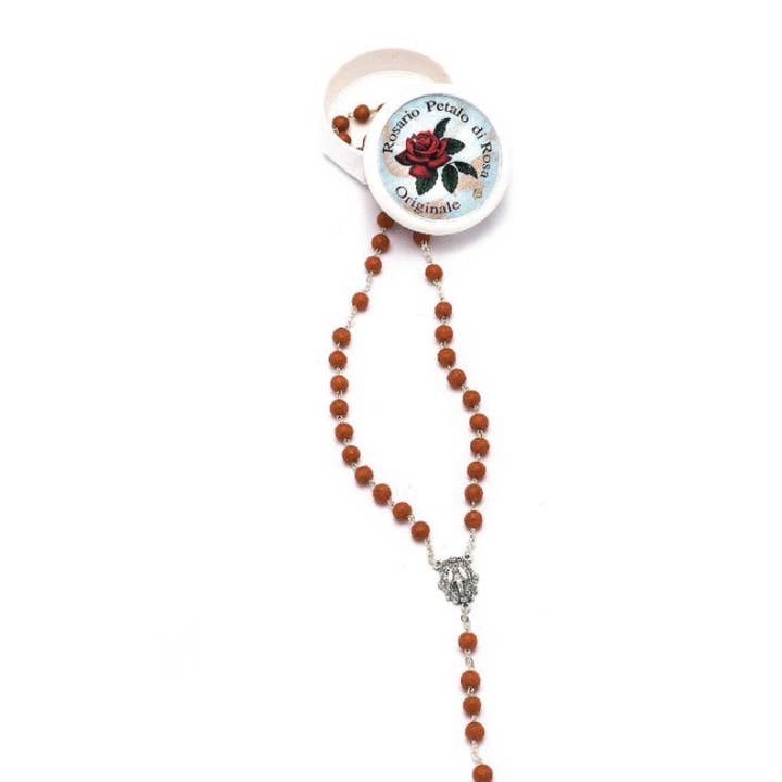 Costa Articoli Religiosi - Wholesale Prayer Beads Necklace - Real rose petal rosary mm. 6 with box0