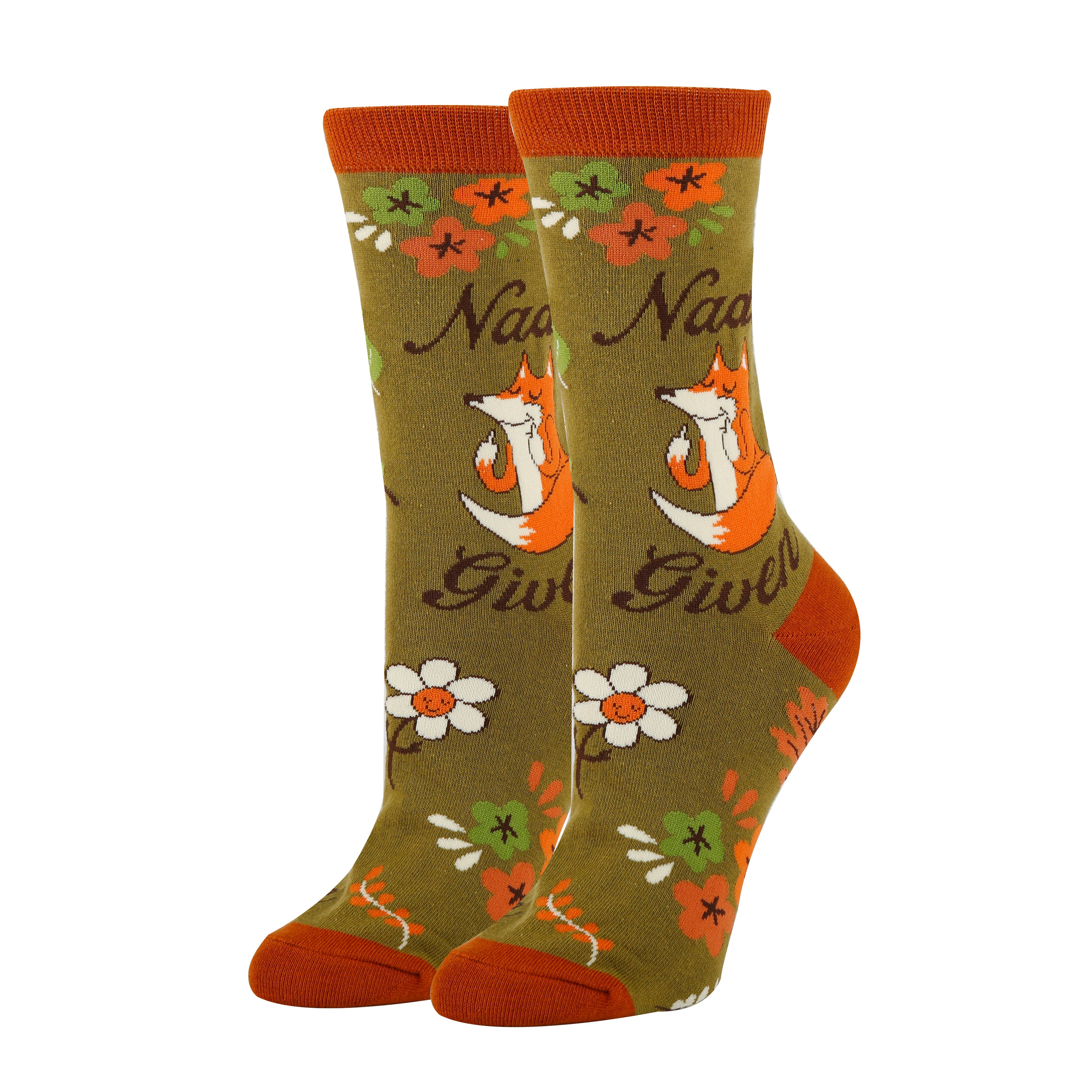 Oooh Yeah/Sock It Up/Oooh Geez Slippers - Wholesale Socks - Women's - Nada Fox Given | Women's Funny Novelty Crew Socks4