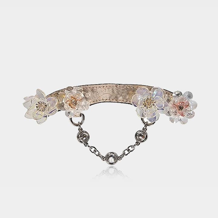 Taschenzubehör-Abnehmbare Maske-Harzblume & Strasskette für den Großhandel von WANACCESSORY