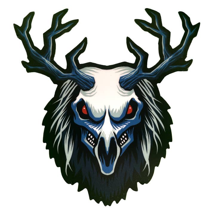 Monsterologist - Wholesale Sticker - Wendigo Head sticker