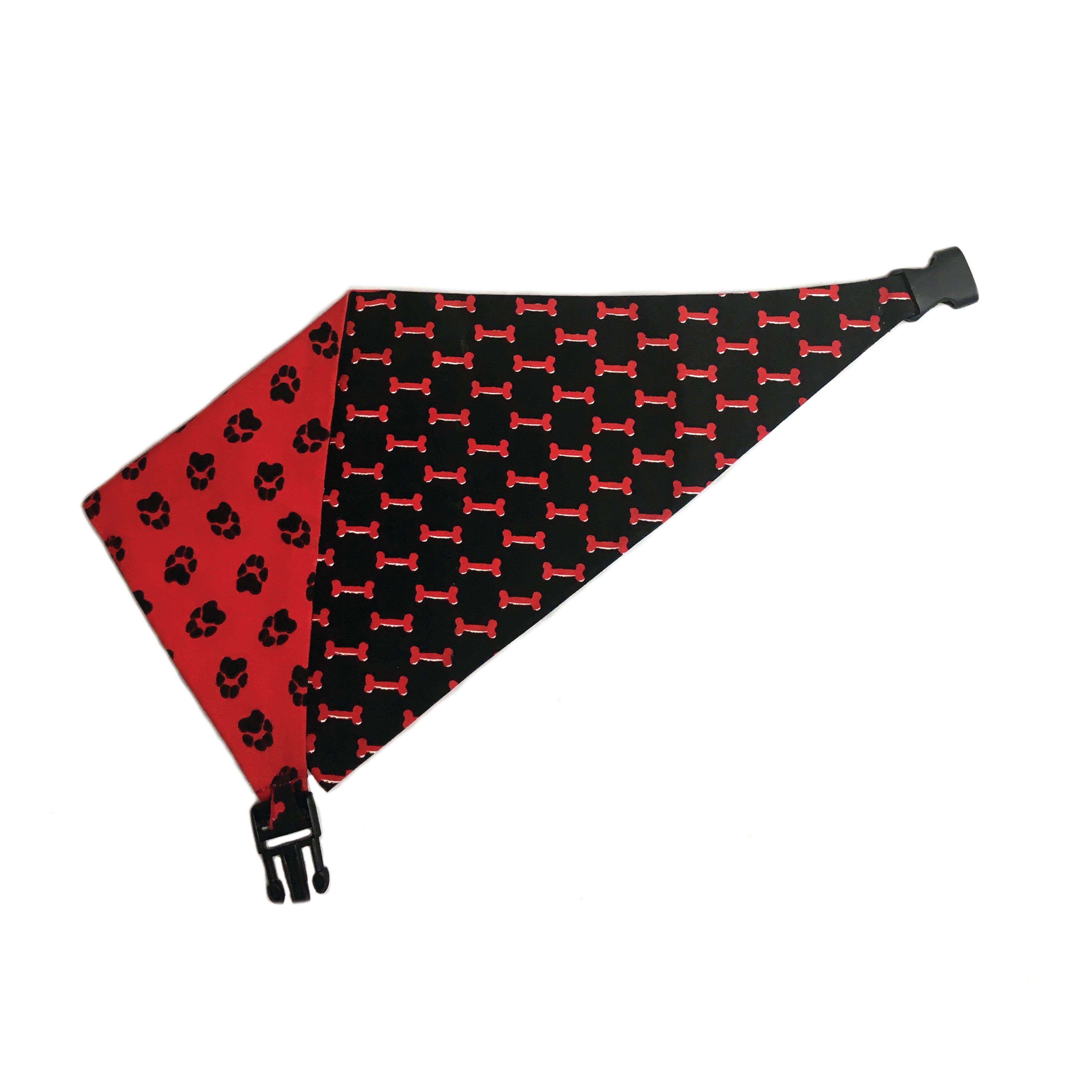 Uptown Pups – Großhandel Haustier-Bandana – Hund – Uptown Pups Reversible Bandana - Rot und Schwarz5