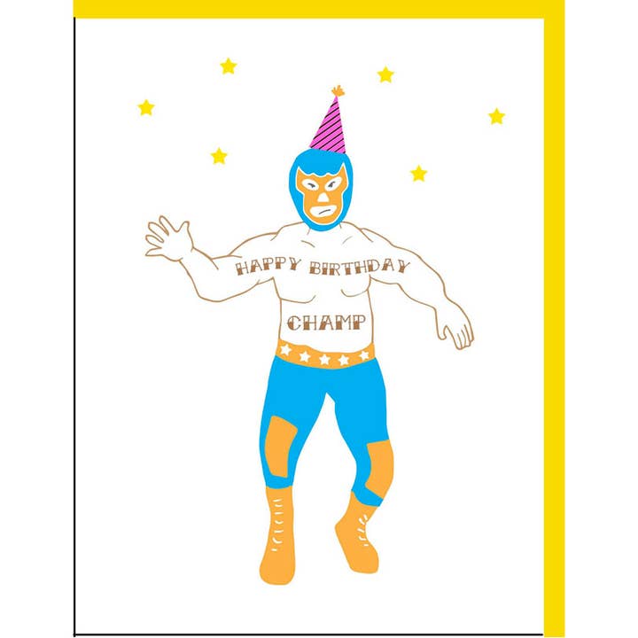 Cracked Designs - Wholesale Birthday Card - Luchador Birthday