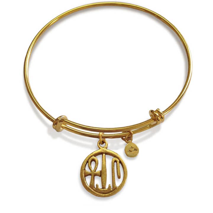 Bracciale flessibile con ciondolo di vita, salute e prosperità egiziana per la vendita all'ingrosso da parte di Discoveries, Inc.