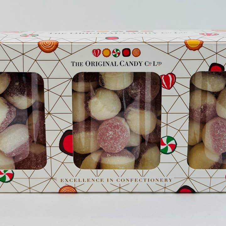 Natural Candy Strawberries and Cream Giftbox 660g for wholesale by The Original Candy Company