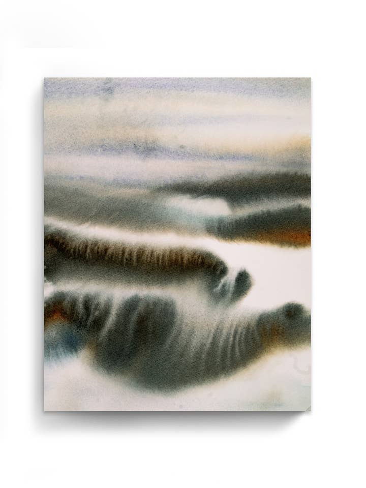 Landscape Wall Art Prints Loose Abstract Watercolor Paper & Canvas | Sunny for wholesale by Marta Spendowska